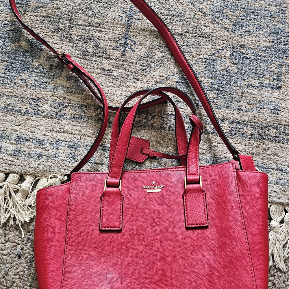 Kate Spade Pink Leather Tote Bag
